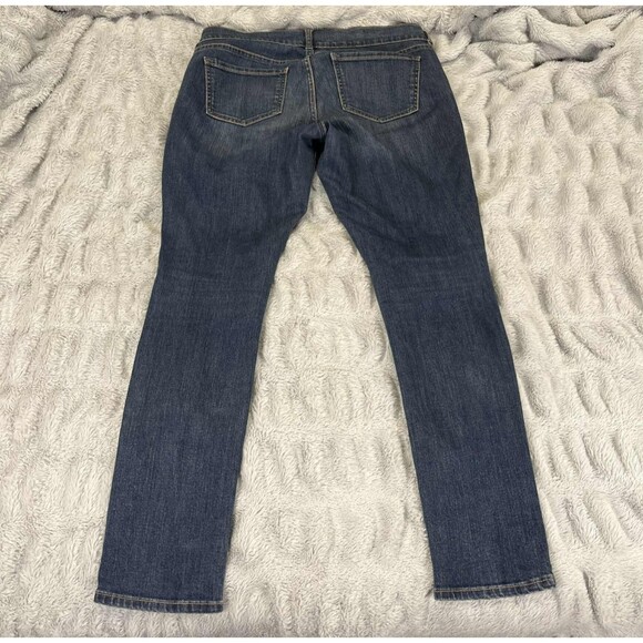 Old Navy The Diva Jeans Women 10 Skinny Mid Rise Stretch Zip Pocket Blue Denim - Picture 2 of 7